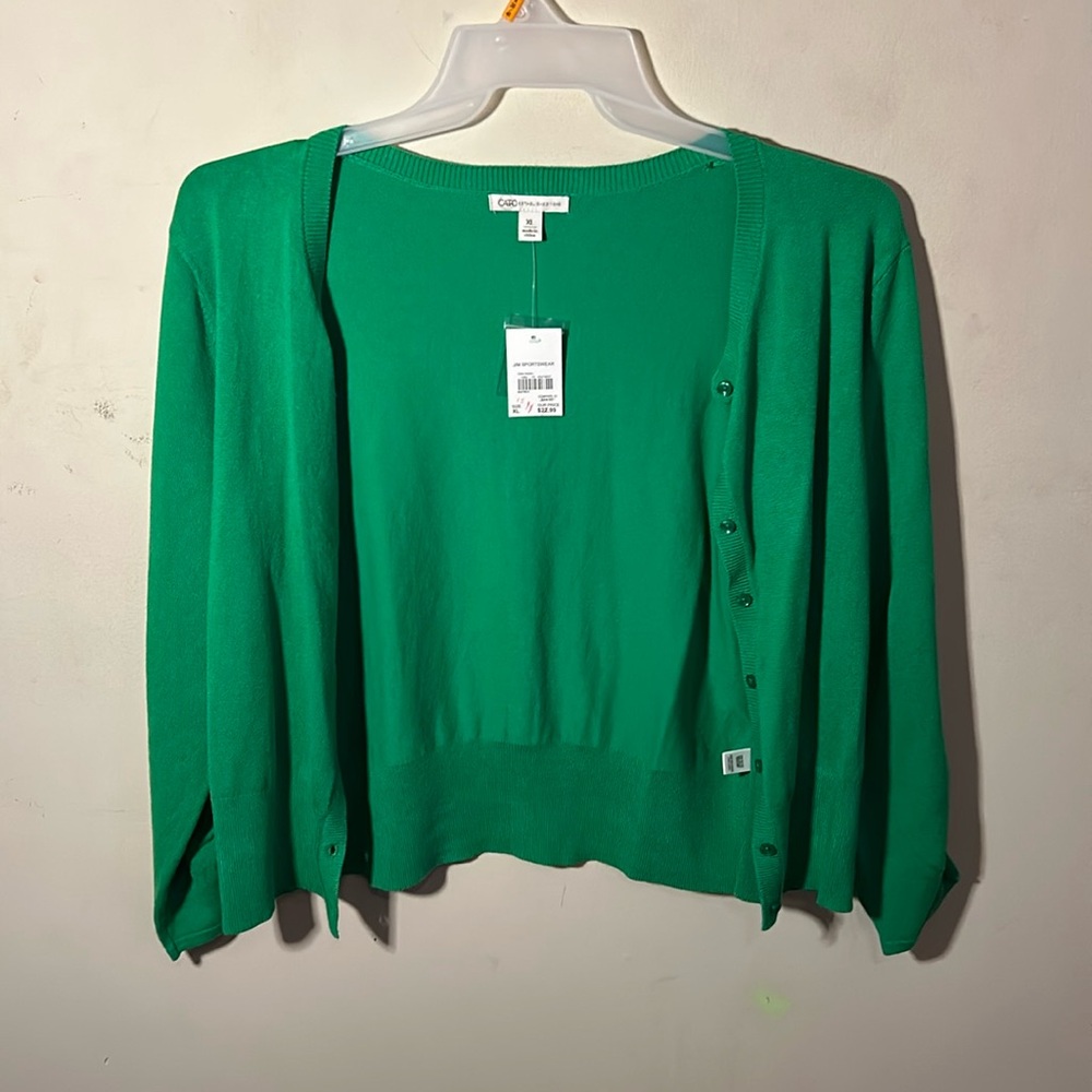 BRAND NEW Bright green Cato sportswear cardigain